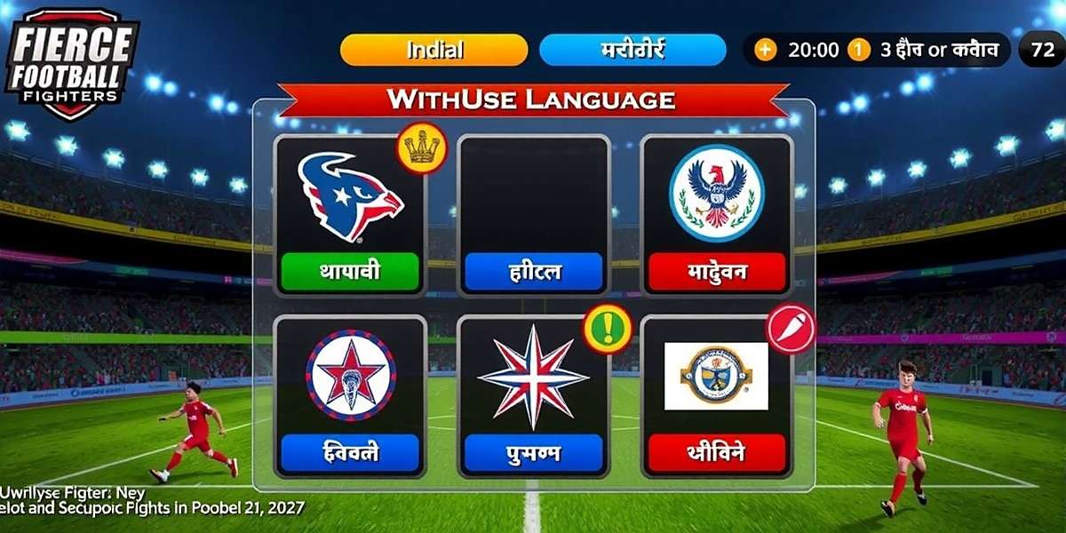 Fierce Football Fighters showing multiple Indian language options